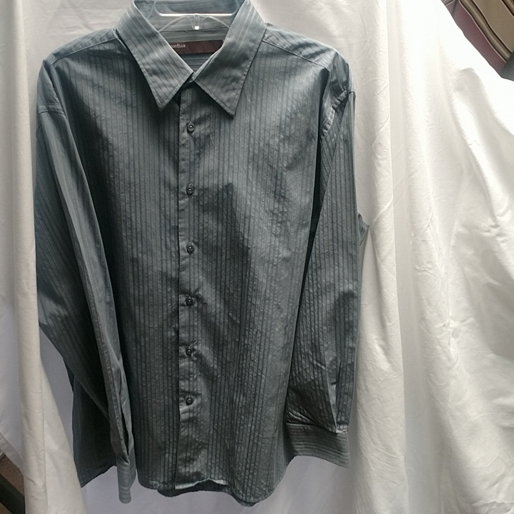 👍 Men's Perry Ellis LS Dress Shirt XL